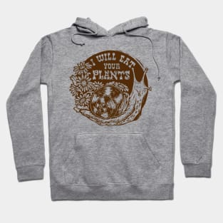 Snail Garden Battle Brown Hoodie